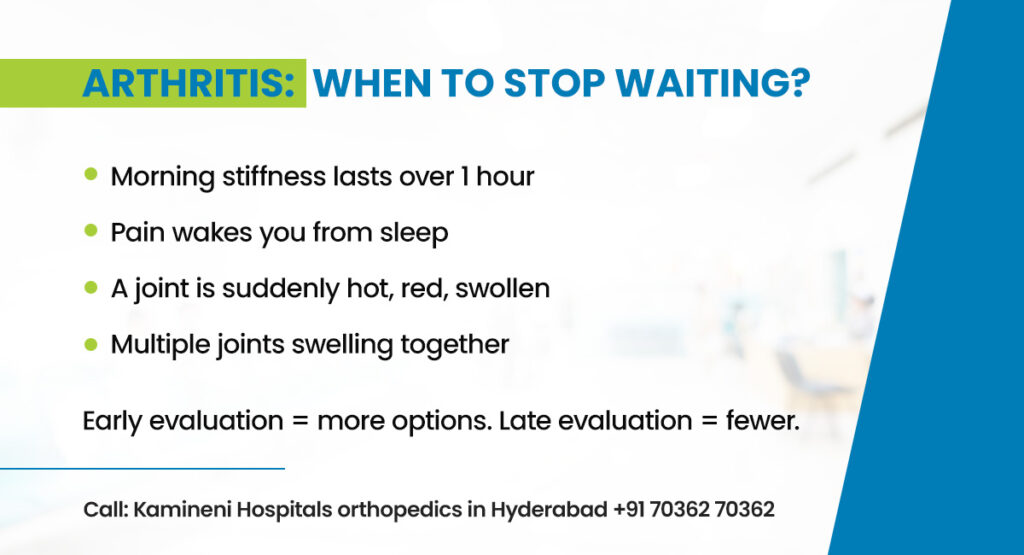 arthritis stop waiting